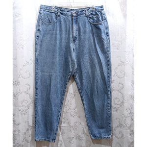 Vintage 90s High Waist Light Wash Jeans 22 Straight Leg High Rise Relaxed Fit